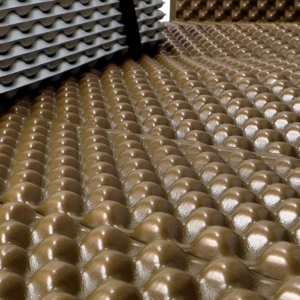 FOXTAIL Camping Mat Heavy Duty Aluminum Coating Ultra Light Outdoor Sleeping Mat IXPE UL Closed Cell Silver Matte (Brown)