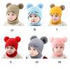 Toddler Solid Color Knitted Winter Hats Toddler Beanies Hat Soft Winter Warm Boys and Girls Caps for Newborn Baby