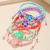 5pcs Hawaiian Plumeria Flower Beaded Bracelets Luau Summer Beach Party Gift Aloha Tropical Birthday Decoration Bohemian Wedding
