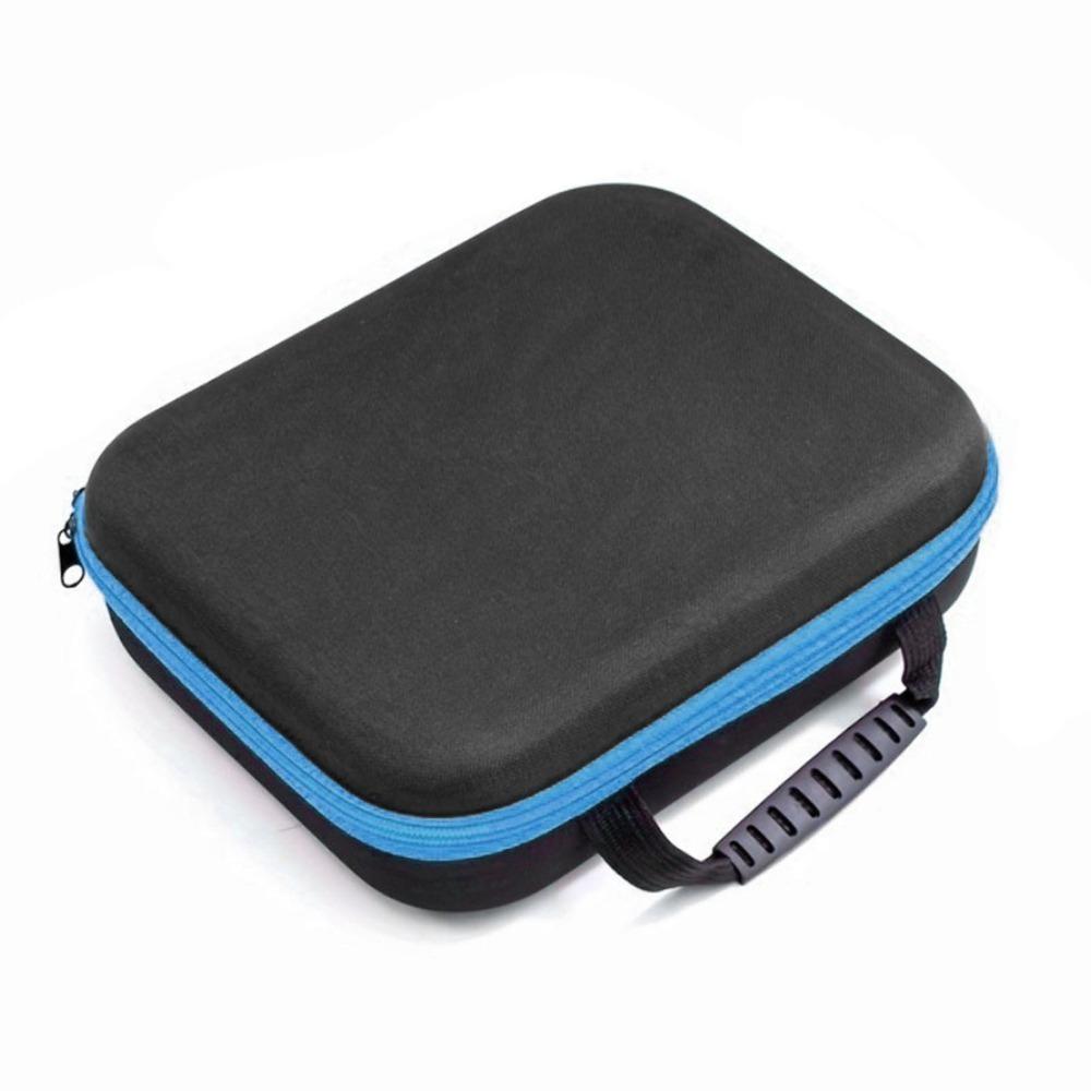 Mesh Pocket Hard EVA Tool Case Light Blue Strip Electrical Storage Organizer  For Handymen
