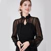 Long Sleeve Shawl Collar for Women Breathable Tulle for Camisole Dress