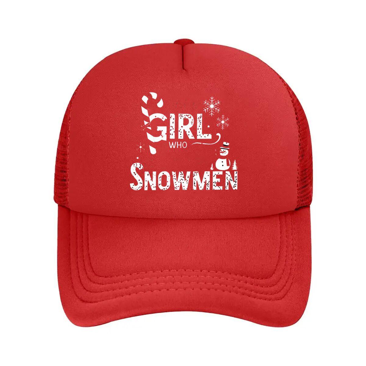 Christmas Girl SnowUnisex  Mesh Baseball Cap Hip Hop Adjustable