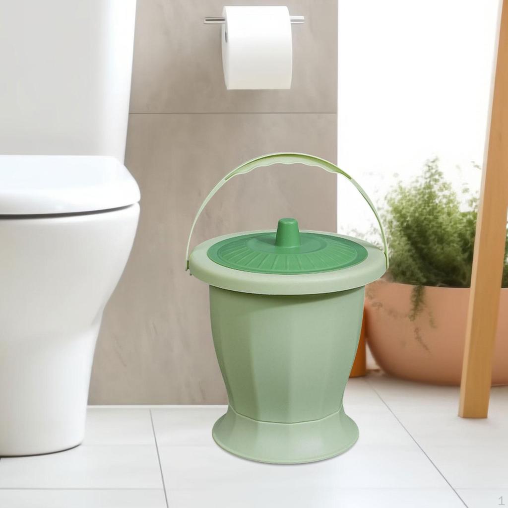 Chamber Pot Spittoon Bucket with Lid Bedpan Potty Urinal Bottle Night Jug for Bedroom