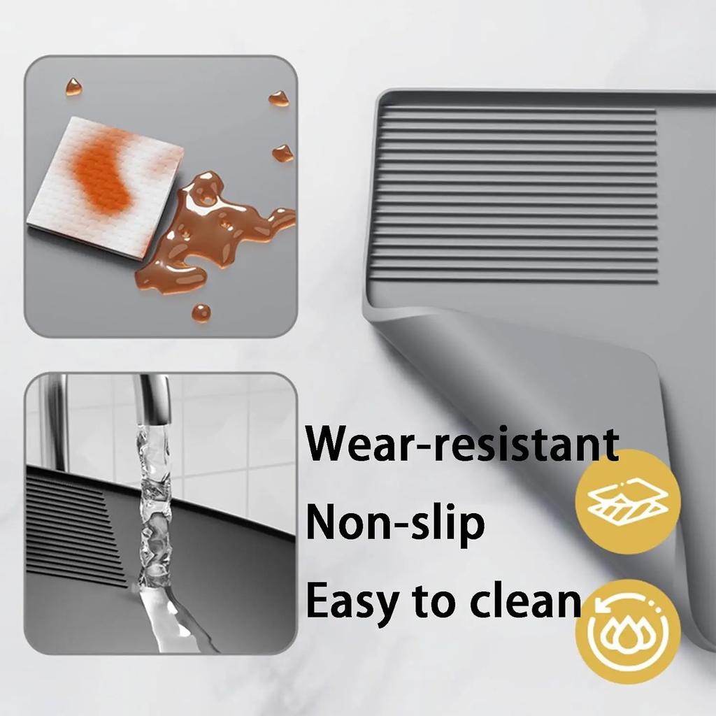 Coffee Machine Silicone Mat Tray Bar Fruits and Vegetables Drain Pad Coffee Powder Pad Dining Table Insulation Protection Pad