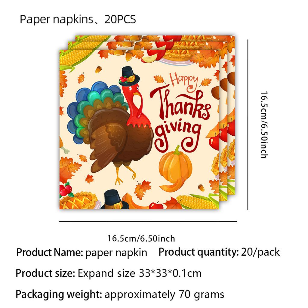 Thanksgiving Themed Party Supplies Birthday Decorations Party Arrangements Props Paper Plates Paper Cups Tablecloths Paper Towels