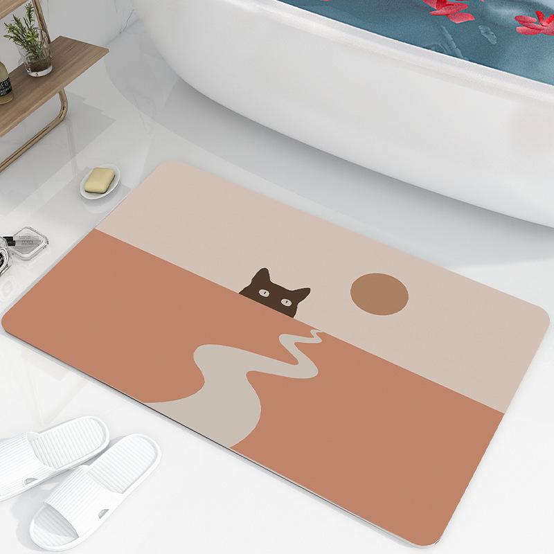 

Диатомовые коврики для пола впитывают воду, легко сохнут, коврик для туалета, противоскользящий 40X60cm 15.7X23.6in