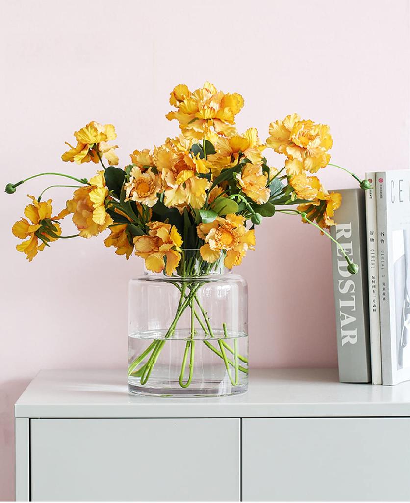 Glass Vase, Transparent, Large Vase, Flower Base, Glass Base, Glass Bottle, Arrangement, Interior, Hydroponics, Ikebana, Artificial Flowers, Stylish,