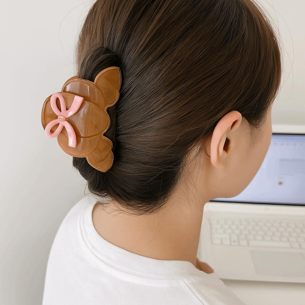 Headdress Cute Croissant Shark Clip Sweet Acetic Acid Acetate Hair Crab Clip Toast Colorful Delicious Food Claw Clip Female