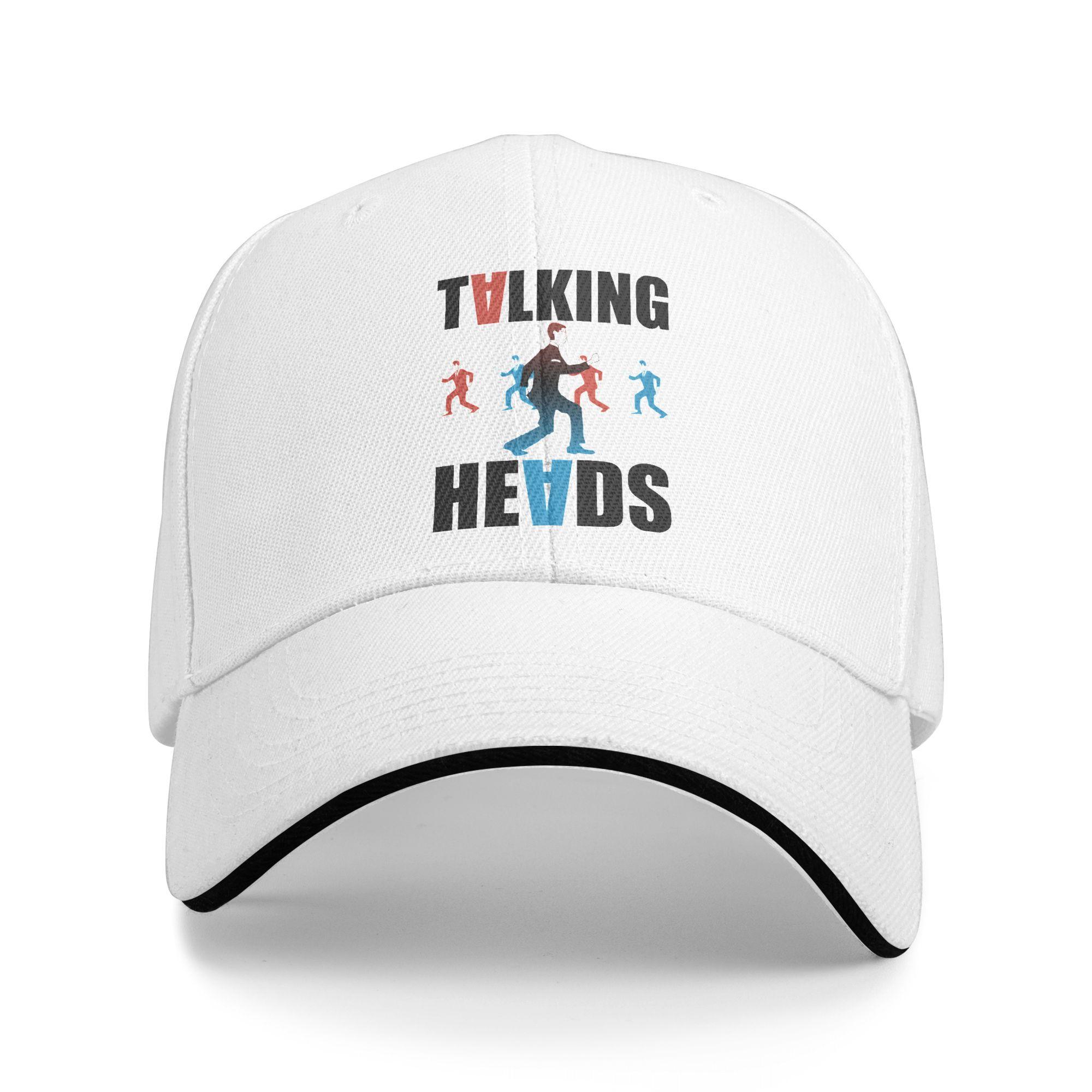 Talking Heads Band Sandwich Hoed Mannen Vrouwen, Vintage Pet Papa Pet Verstelbare Snapback Petten Baseballpet Zomer One Size white