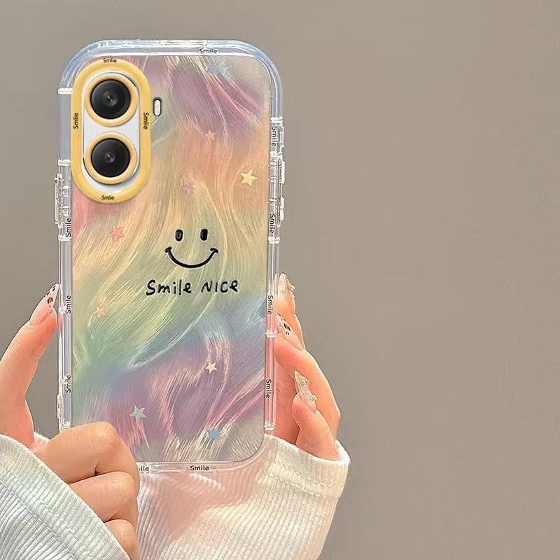 Colorful Smiley Face Suitable for Apple 16/15/14 Huawei Honor Xiaomi Phone Case 13 Pro Max Full Coverage Shockproof