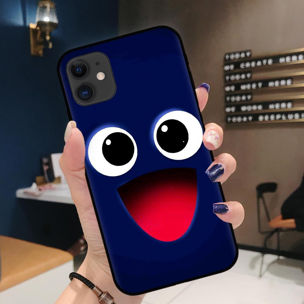 FLYRUI 3D Funny Face Black TPU Soft Phone Case Cover For iPhone SE2 11 Pro XS MAX XS XR 8 7 6 Plus Case 12 Mini 12ProMax