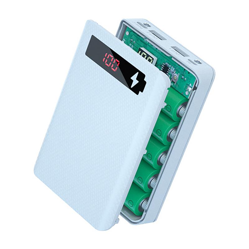 Încărcător Telefon Mobil Carcasă Detașabilă DIY Baterie 5*18650 Carcasă Baterie Externă 10W Dual USB Suport Cutie Depozitare Baterii