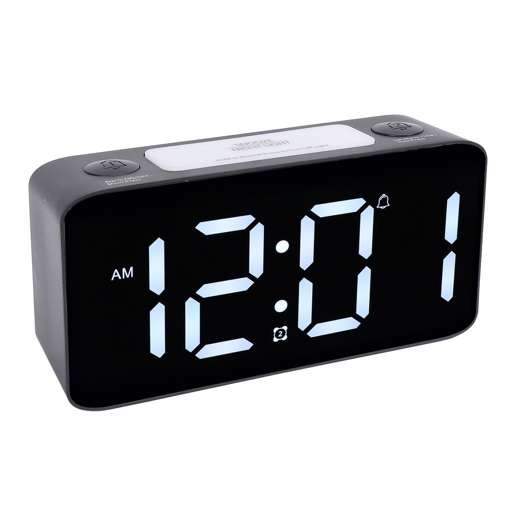 Bardzo głośny budzik z wibratorem pod łóżko Duży wyświetlacz LED Budzik wibrujący z kablem