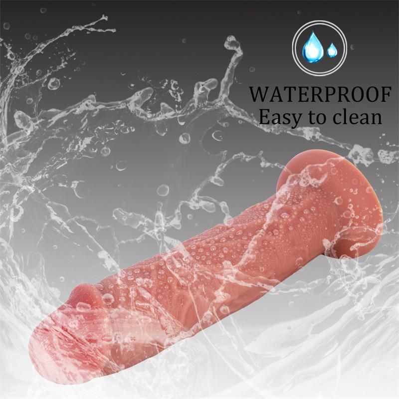 Women's Bedroom Real Feeling Liquid Silicone Simulation Dildo Egg-free Silicone Adult Products