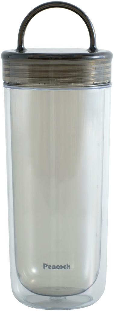 The-peacock Vacuum Bottle Industry (The-peacock) Clear Bottle, 480ml, Smoke, Lightweight, Shaker Bottle, PPA-50 XH