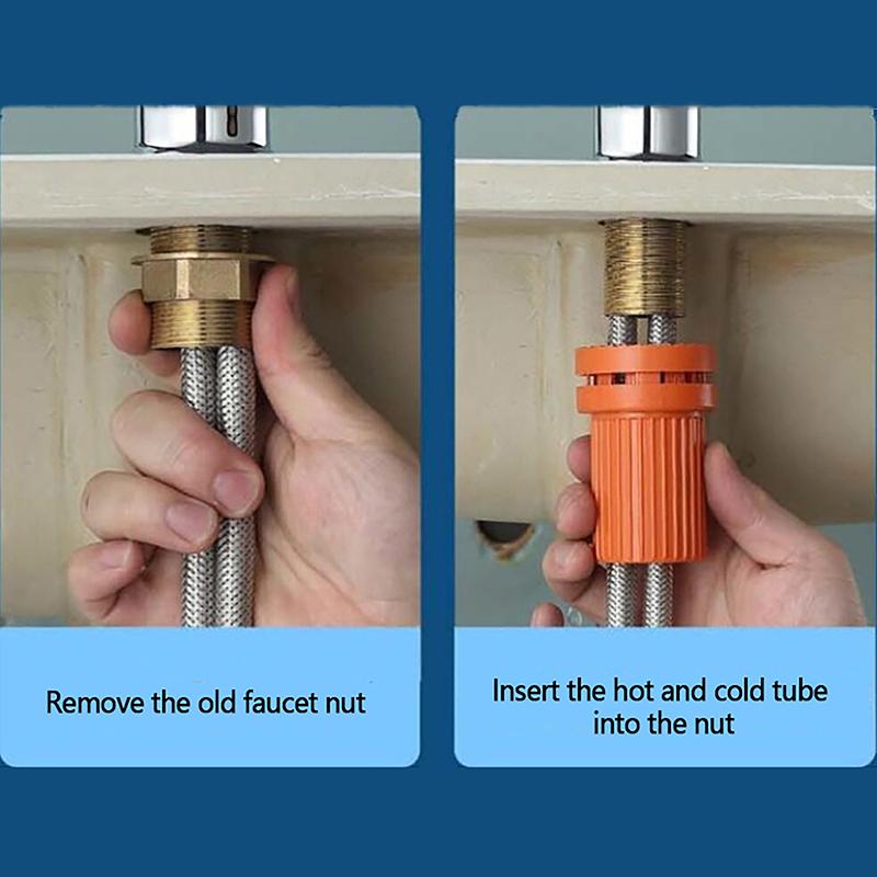 Faucet Base Fixed Nut And Cold Dish Basin Faucet Anti-Loosening Nut Quick-Release Fast-Installation Fixed Seat