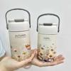 Insulated Hand-held Thermos Cup 316 Stainless Steel Straw Thermal Water Bottle  Practical Gift