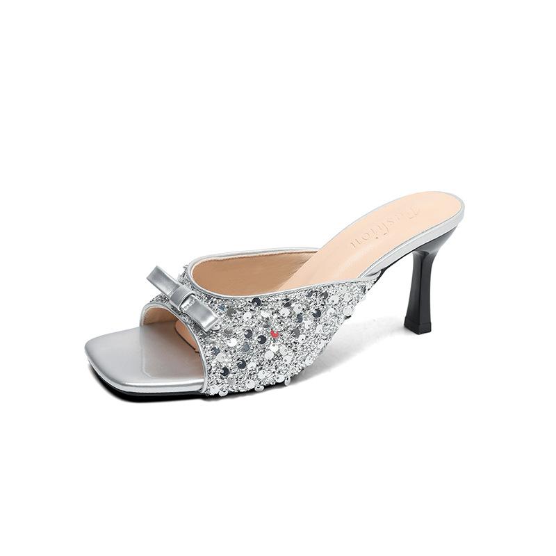 

Large-size Slip-on Sandals for Women, New Style, Cool Shoes 35 серебряный