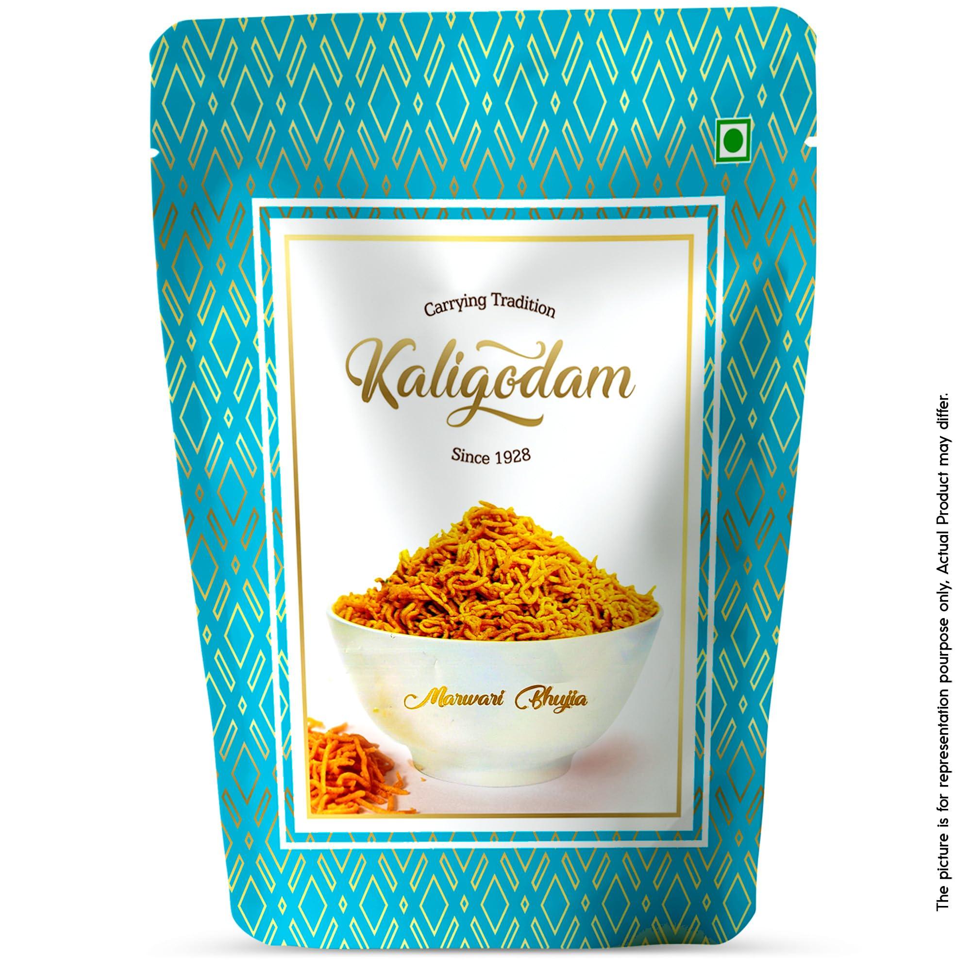 Kaligodam Marwari Bhujia Combo (2 x 400g) - Authentic Rajasthani Namkeen | Crispy & Spicy Tea-Time Snack | Cold-Grinded Besan & Handpicked