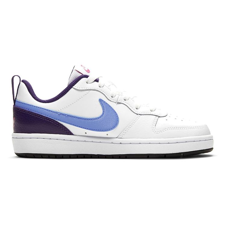 Nike Court Borough Low 2 GS White Royal Pulse Kids Sneakers Eggplant BQ5448-106