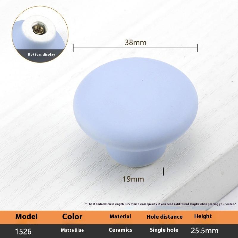 Keramik Schrankgriffe im nordischen Stil für Kinderzimmer, Macaron-farbenfrohe runde Schubladenknöpfe und -griffe, Möbelgriffe für Kinder