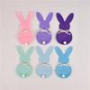 6Pcs Easter Bunny Felt Cutlery Holder Bag Happy Easter Decorations for Rabbit Tableware Knife Fork Cover Bag Party Accessories
