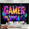 Großes Neon-Gamer-Wandteppich Wandbehang Digitale Kunst Anime Gaming-Zimmer Dekoration 180x280cm Wohnzimmer Poster