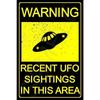 UFO SIGHTINGS Sign - Made In USA All Weather Metal, 1PC Man Cave/Bar Funny Alien Area 51 Roswell Wall Decor Sign