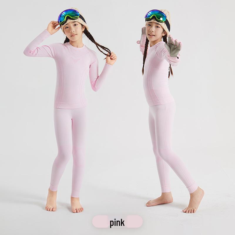 Kids' Quick-Dry Ski Base Layer: Warm, Moisture-Wicking Sports Suit for Boys & Girls