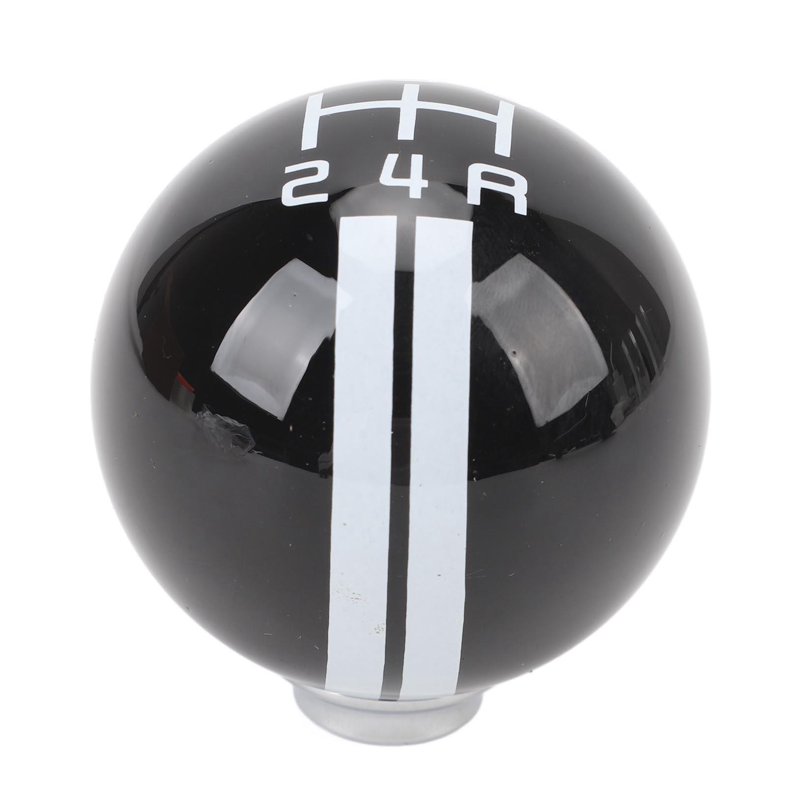 5 Speed Shift Knob Gear Shift Lever Knob 5 Speed Shift Knob Round Ball Manual Shift Knob with 3 Adapters for 1967‑2018 черный белый