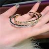 Zircon Crystal Snake Bone Open Bangle Bracelet - Elegant, Versatile, High-End Fashion Accessory.