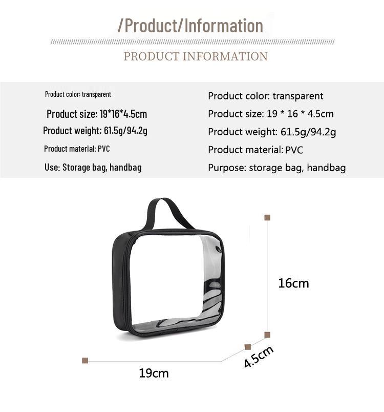 

Luxury Transparent Waterproof Makeup Bag - Portable, Large Capacity for Men & Women