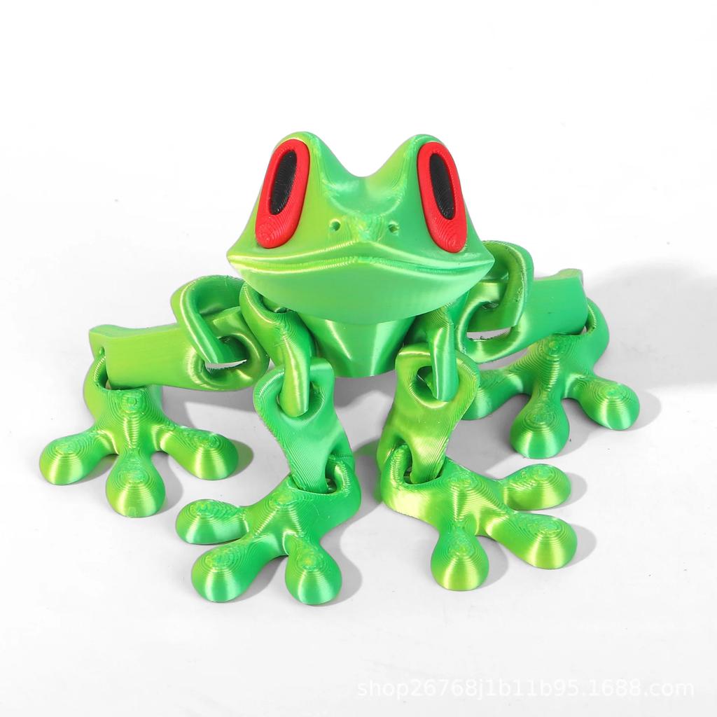 Black Technology Magnetic Suction 3D Printing Simulation Frog Figurine Movable Joint Magnetic Ornament Handicraft Decoration