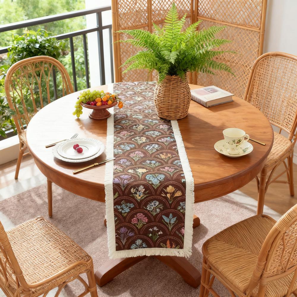 Jídelní stůl TV stolek Konferenční stolek Severský Bavlna Len Běhoun na stůl