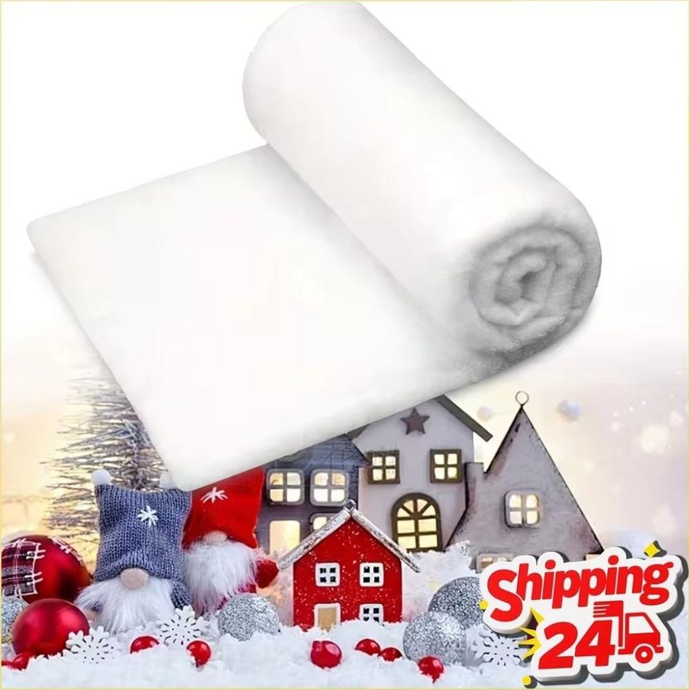 Fluffy Fake Snow Blanket Soft Cotton Artificial Snow Blanket Snow Roll Christmas