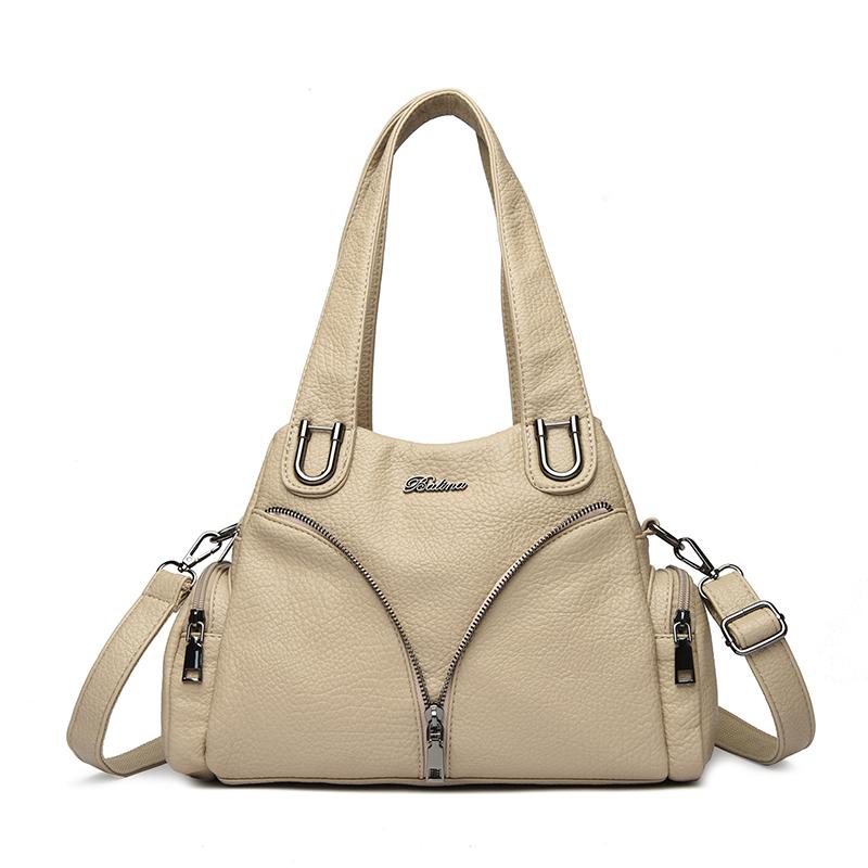 Women'S Handbag 2025 Summer Carving Decor Shoulder Bag Fashion Purse Soft Leather Large Capacity Shopping Handbags Satchel Bag Mom'S Bags