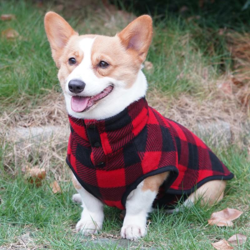 Fleece Dog Vest Winter Warm Coat Small Dogs Corgi Pet Clothing