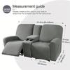 8pcs/set Recliner Sofa Covers All-inclusive Loveseat Center Console Sofa Covers Elastic 2Seater Couch Slipcovers with Cup Holder