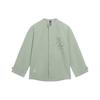 Li Ning X Jackie Chan Kung Fu Series Logo Print Loose Fit Round Neck Long Sleeve Shirt Men Shirts Desert-Green ASHT009-3