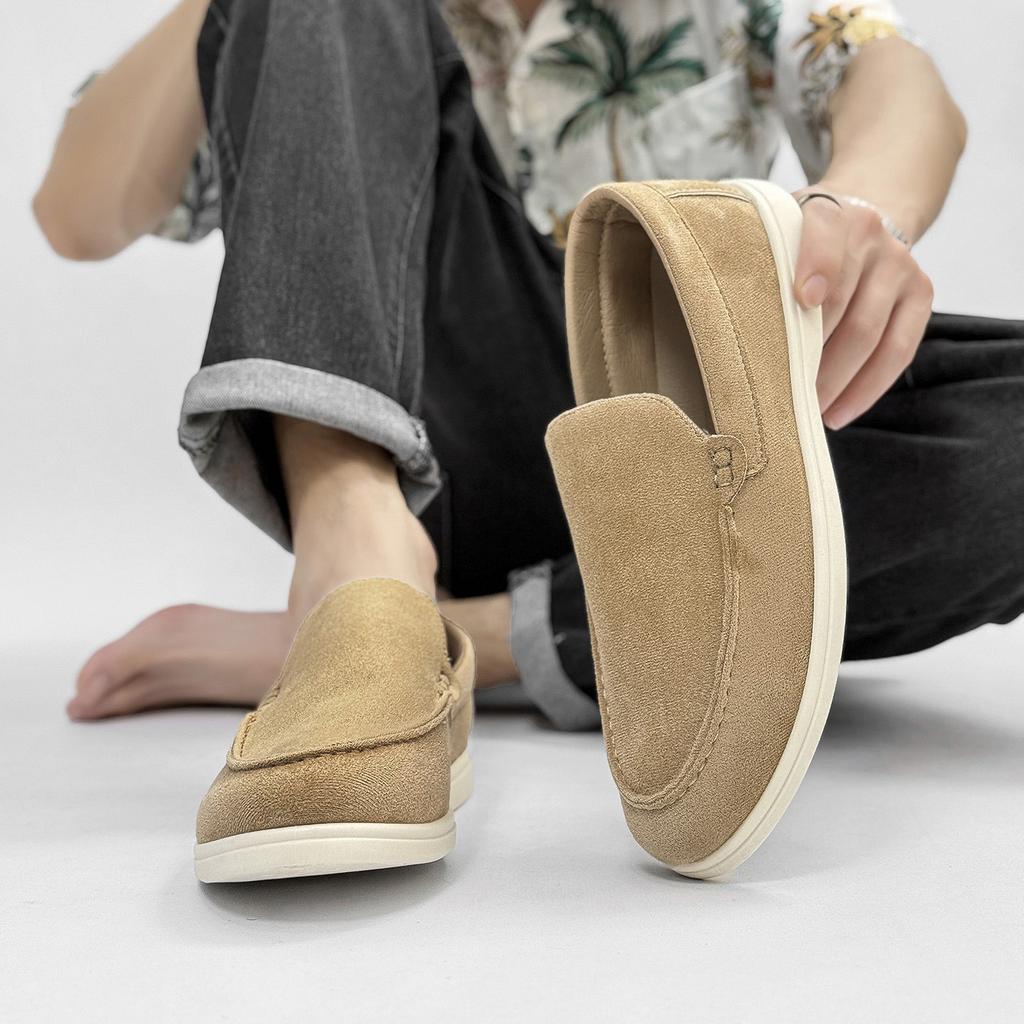 Men's Shoes Loafers Doudou Men's Shoes Large Size 2025 New Men's Lazy Shoes Daily Casual Shoes Solid Color