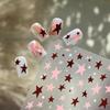 Pentagram Nail Stickers Self Adhesive Irregular Star Nail Decals DIY Nail Art Accessories for Beginner Salon Use