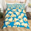 Popcorn Food Bedding Set King Queen Double Movie Theater Theme Duvet Cover Filmstrip Polyester Comforter Cover Blue Quilt Cover