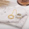 Double Layer Tassel Link Ring Gold Plated Stackable Finger Ring Elegant Chain Ring  Women Girls