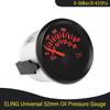 52mm Waterproof Oil Pressure Gauge Meter 0-30Bar 0-435Psi with Red Backlight for 12V 24V Truck Yacht Car Boat Universal