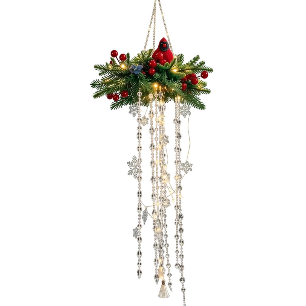 Christmas Snowman Light-Up Resin Figurine, Ice Hanging Ornament for Holiday Decor