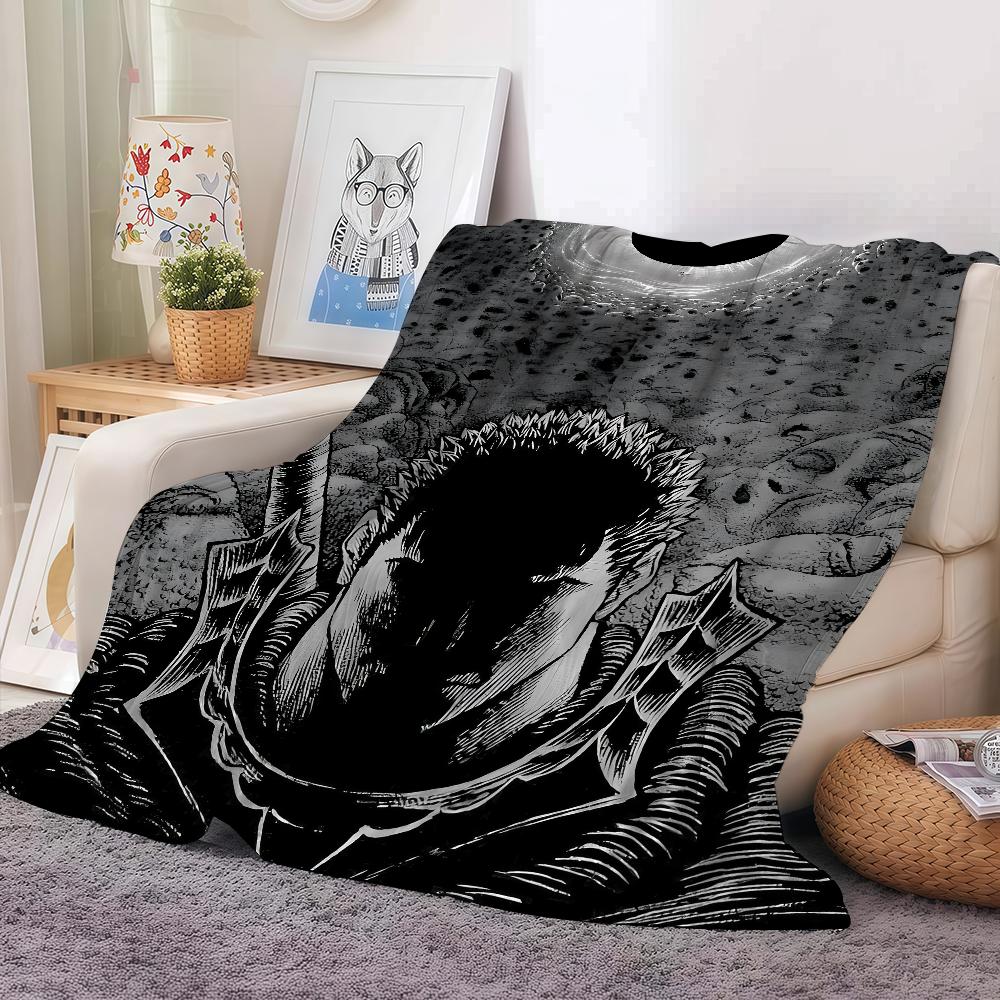 K-entaro Miura Berserk Guts Comic Blanket Warm And Soft Suitable For Bedroom Living Room Sofa Bed Office Travel Camping