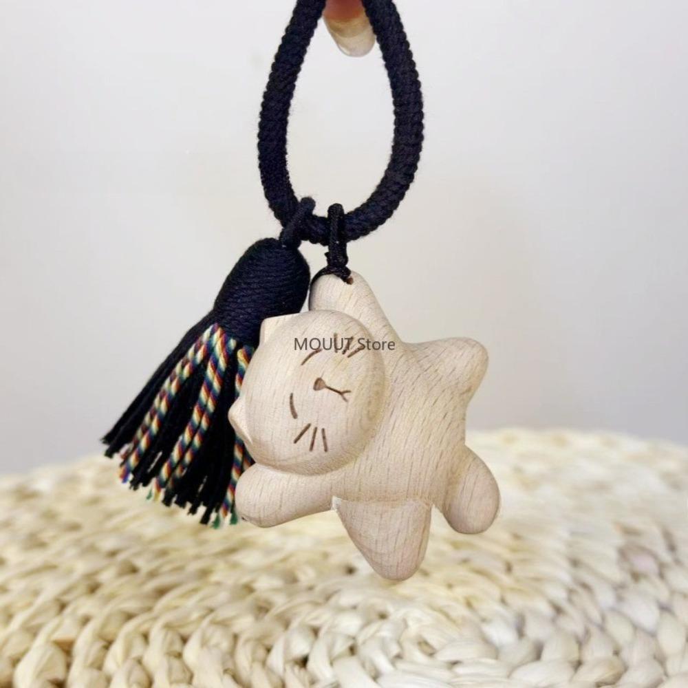 1PC Handcrafted Lying Flat Cat Pendant for Bags Car Accessory Home Decoration Figurines Birthday Gift for Friend