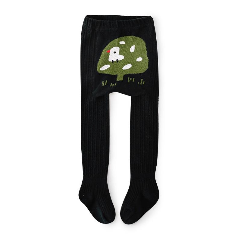 

Безшовні бавовняні дитячі колготки та боді для дівчаток S for 60-80cm чорний