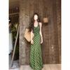 Temperament Elegant V-neck Plaid Neck Dress Summer New Design Feeling Waist Thin Beautiful Dress