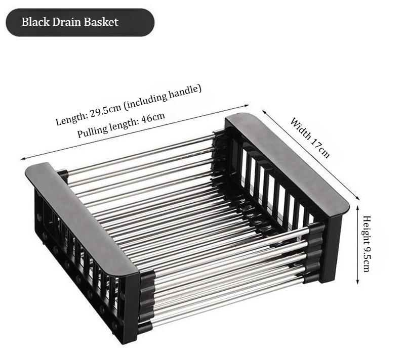

Кухонная сушилка из нержавеющей стали, выдвижная корзина для сбора конденсата с регулируемыми подлокотниками, раковина и сушилка для посуды